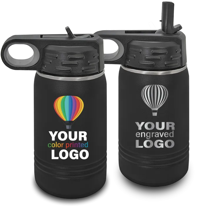 12 oz Insulated Sport Water Bottle -Mix & Match- Bulk Wholesale Personalized Engraved or Full Color Print Logo