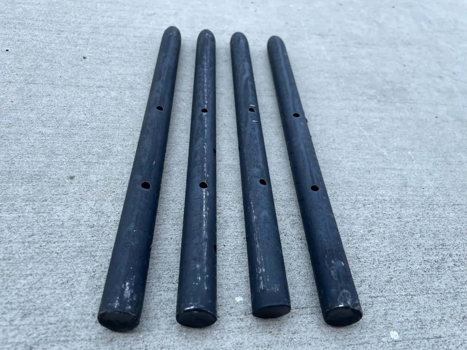 12" Round Steel Concrete Form Stakes with Nail Holes