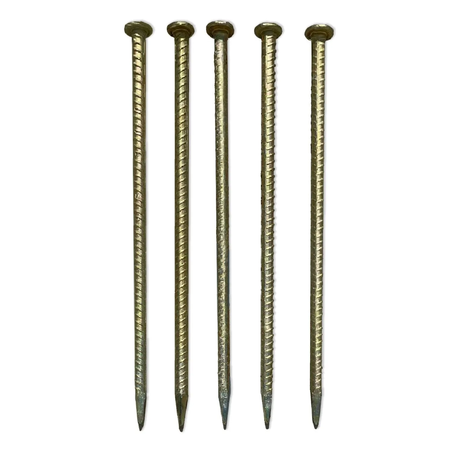 18" Galvanized Steel Rebar Stakes with Nail Head - Garden Stakes (#4 Rebar)