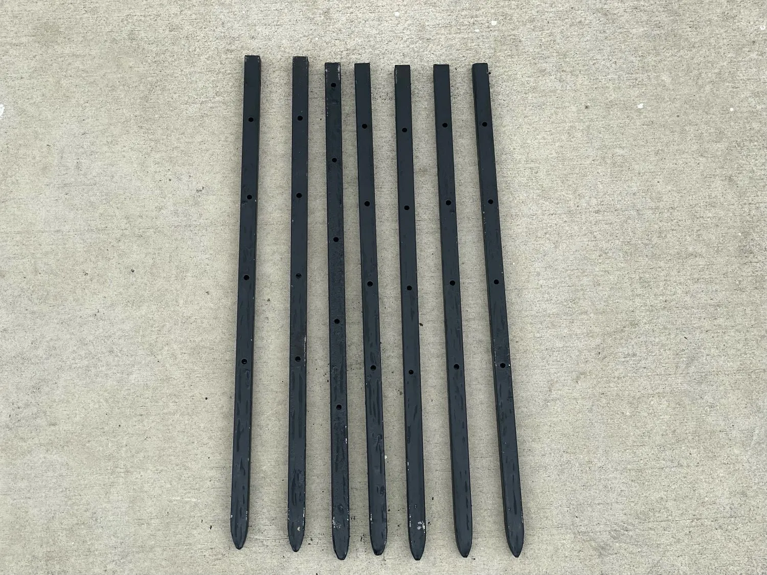 18" Square Steel Concrete Form Stakes with Nail Holes - 5/8" Wide