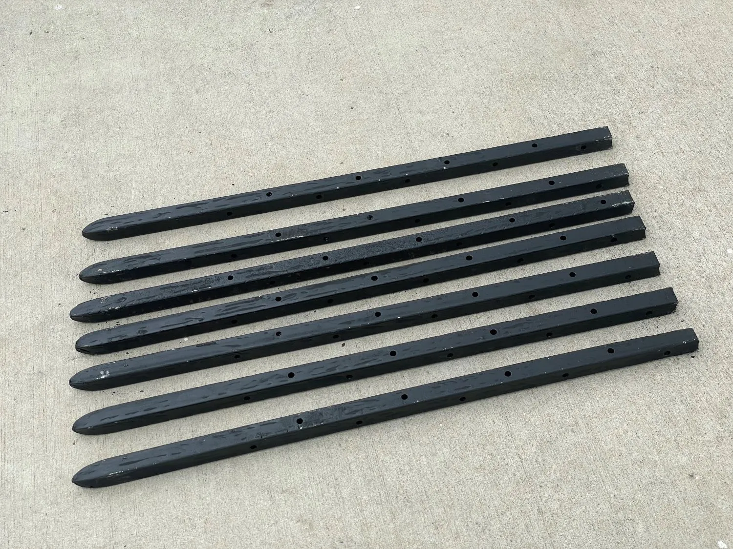 18" Square Steel Concrete Form Stakes with Nail Holes - 5/8" Wide