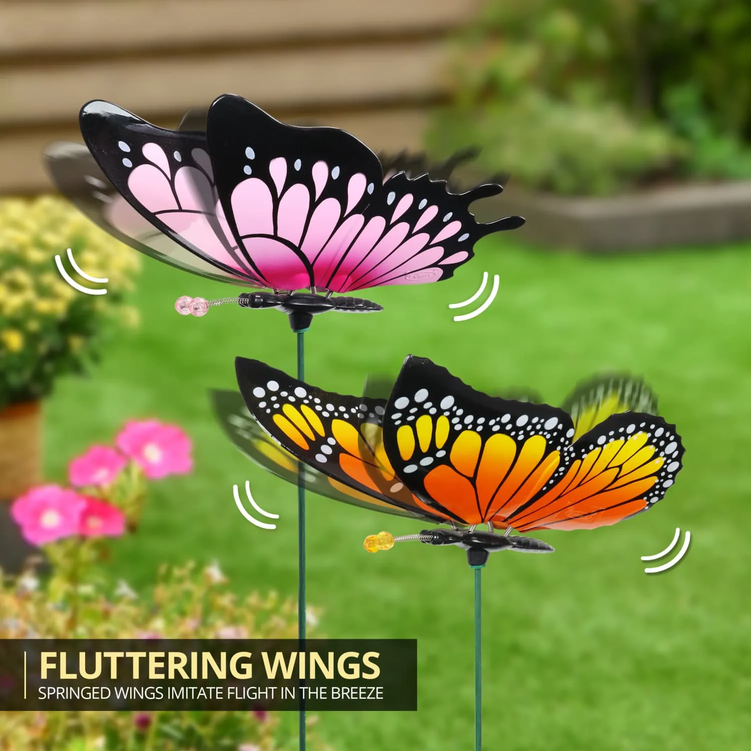 2pk Large WindyWings Butterfly Stakes, 11 inch wingspan