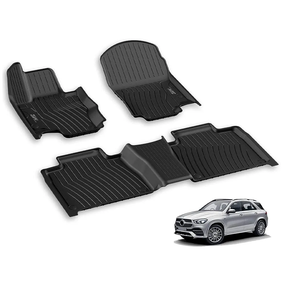 3W Mercedes-Benz GLE 2020-2025 (Not Fit Coupe) Custom Floor Mats / Trunk Mat TPE Material & All-Weather Protection