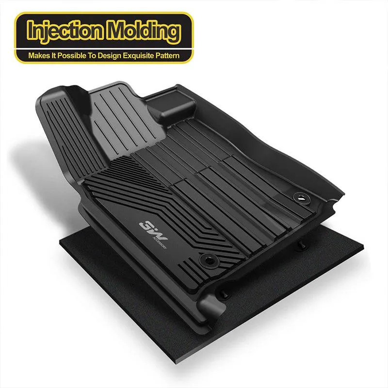 3W Toyota Tundra 2014-2021 (Only for CrewMax Cab) Custom Floor Mats TPE Material & All-Weather Protection