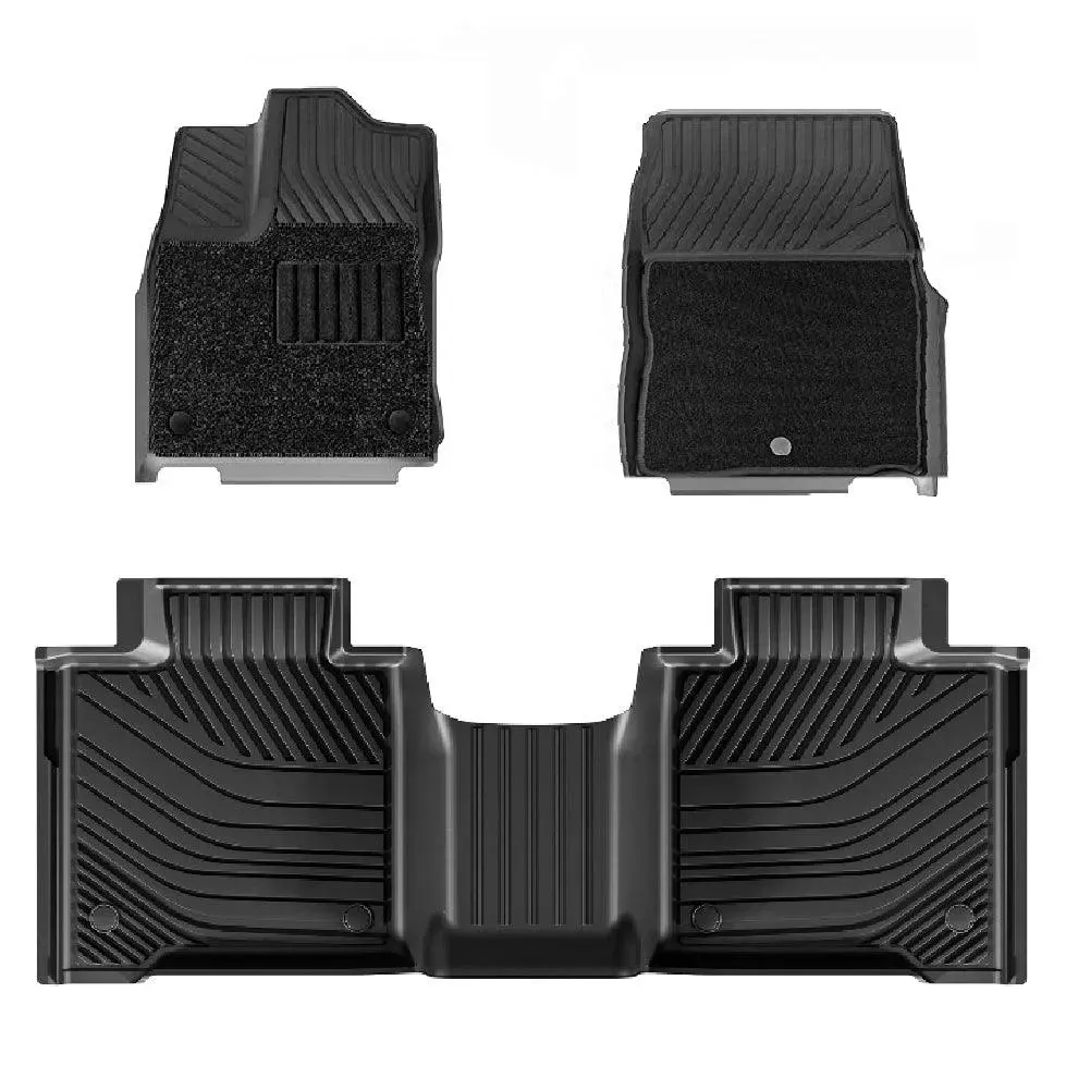 3W Toyota Tundra 2022-2024 (Only for CrewMax Cab) Custom Floor Mats CrewMax Cab Only TPE Material & All-Weather Protection