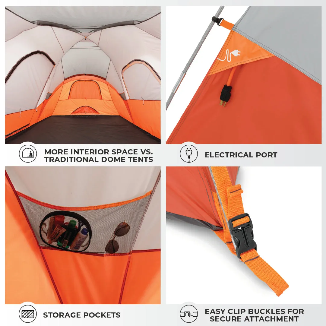 9 Person Extended Dome Plus Tent 16' x 9'