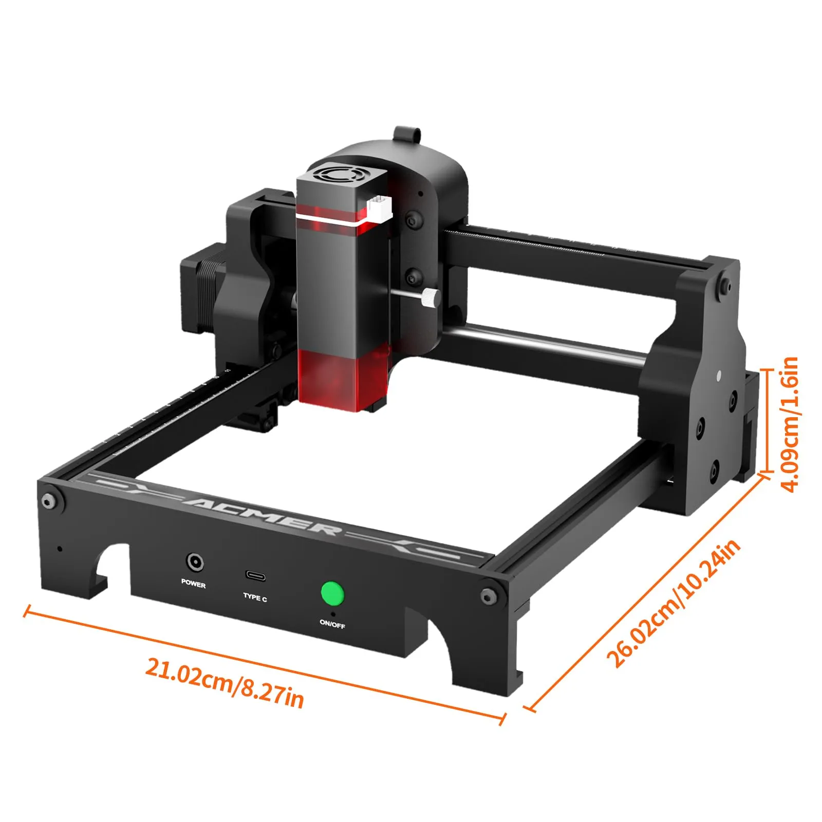 ACMER Laser Engraver S1 Portable Laser Cutter and Engraver CNC Machine for DIY,Wood,Metal,Acrylic,Leather,etc. (S1 3.5W 130*130MM Area)