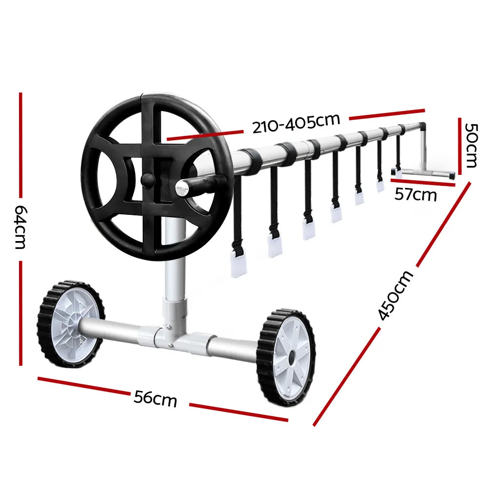 Adjustable Aluminium Pool Roller & 500 Micron Cover Set - Aquabuddy