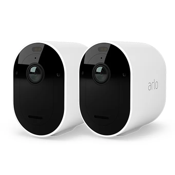 Arlo Pro 4 Outdoor Wi-Fi Security Camera Pack of 2 - White | VMC4250P100EUS