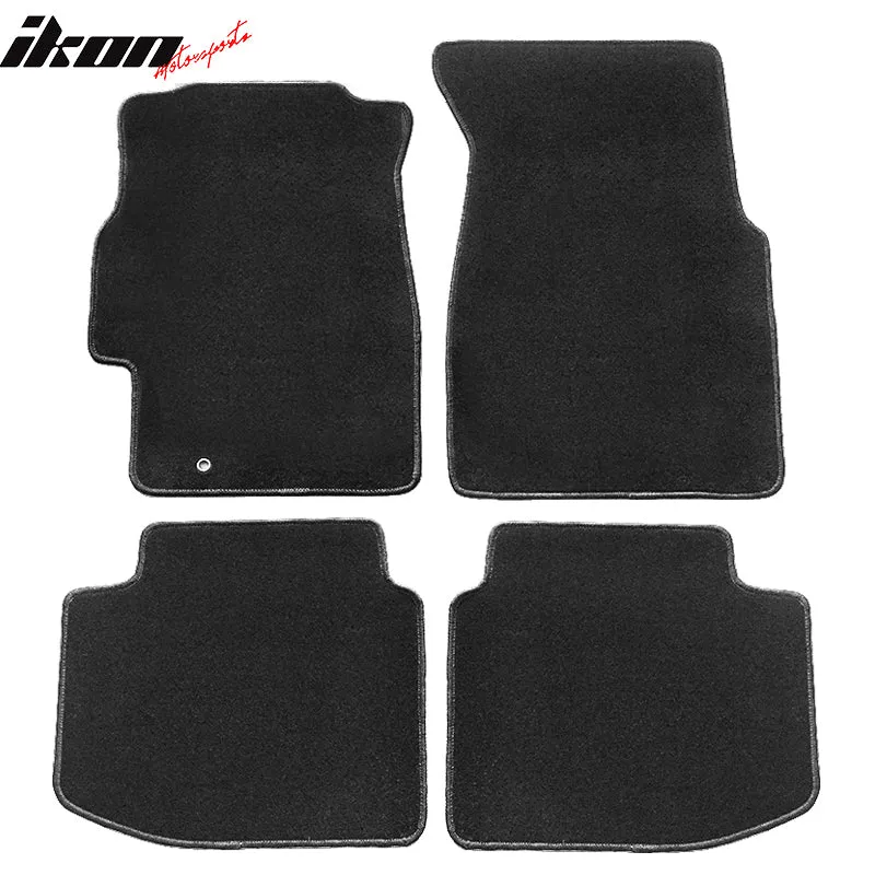 Car Floor Mat for 1996-2000 Honda Civic Black Carpet 4PC Nylon