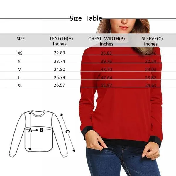 Custom Boyfriend Face Star Stripes Women's Casual Crewneck Sweatshirt Personalized Long Sleeve Loose Sweatshirt