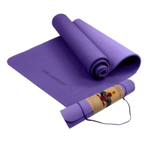 Eco-friendly Non-slip 6mm Yoga Mat w/ Carry Strap - Powertrain