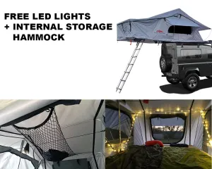 Extended Ventura Deluxe 1.4 Roof Top Tent   FREE LED Lights   FREE Internal Storage Hammock