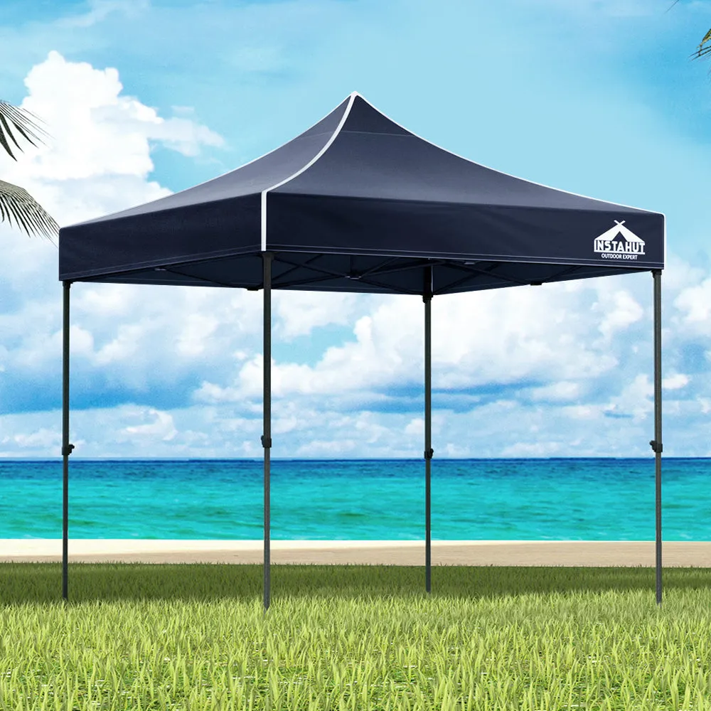 Instahut Gazebo Pop Up Marquee 3x3 Outdoor Wedding Base Pod Kit Navy