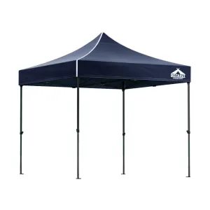 Instahut Gazebo Pop Up Marquee 3x3 Outdoor Wedding Base Pod Kit Navy