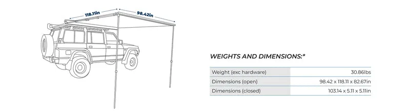 Kakadu BlockOut Awning 98 x 118