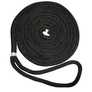 New England Ropes 5/8" X 15 Nylon Double Braid Dock Line - Black [C5054-20-00015]