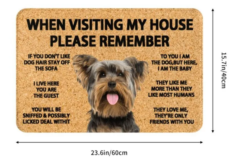 "Yorkie's rules" mat by SB