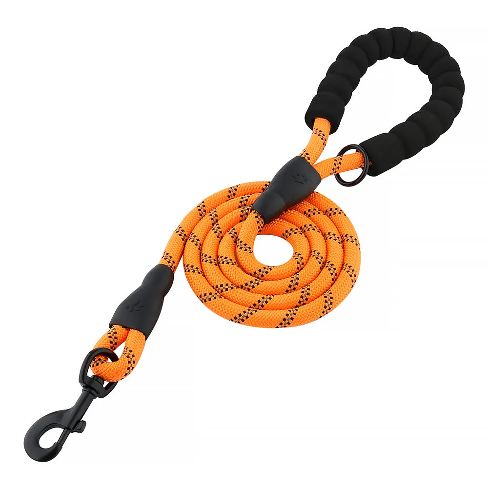 REFLECTING ROPE LEASH with Padded Handle