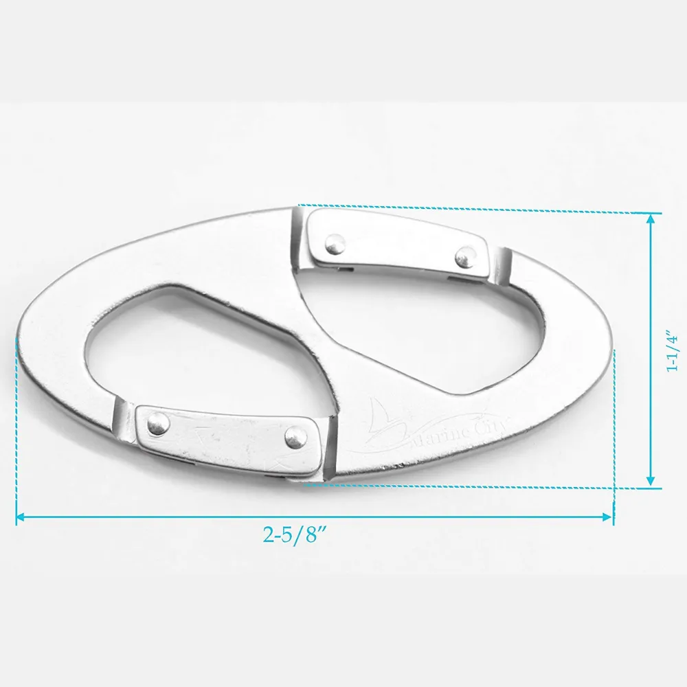 Snap Clip Hook Carabiner/Buckle Aluminum Alloy 8-Shape for Outdoor (1pcs)