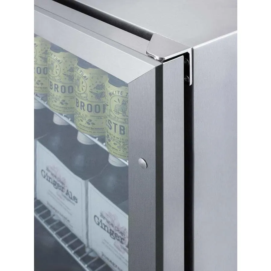 Summit 24" Wide Commercial Outdoor Beverage Fridge SCR611GLOS