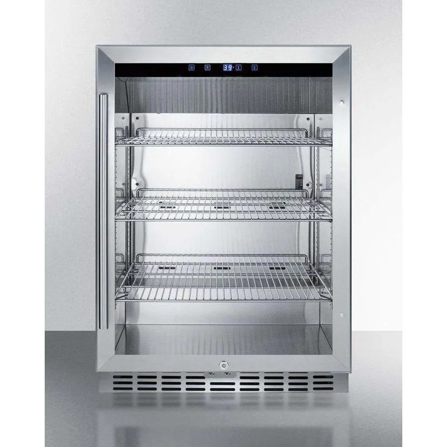 Summit 24" Wide Commercial Outdoor Beverage Fridge SCR611GLOS