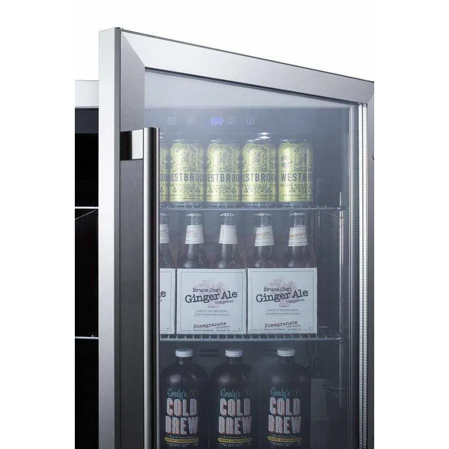 Summit 24" Wide Commercial Outdoor Beverage Fridge SCR611GLOS