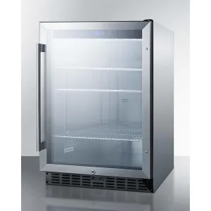 Summit 24" Wide Commercial Outdoor Beverage Fridge SCR611GLOS