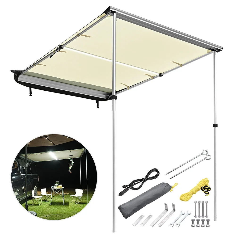 TheLAShop Car Awning with Light Rear Side SUV Awning 6' 7" x 4' 7"