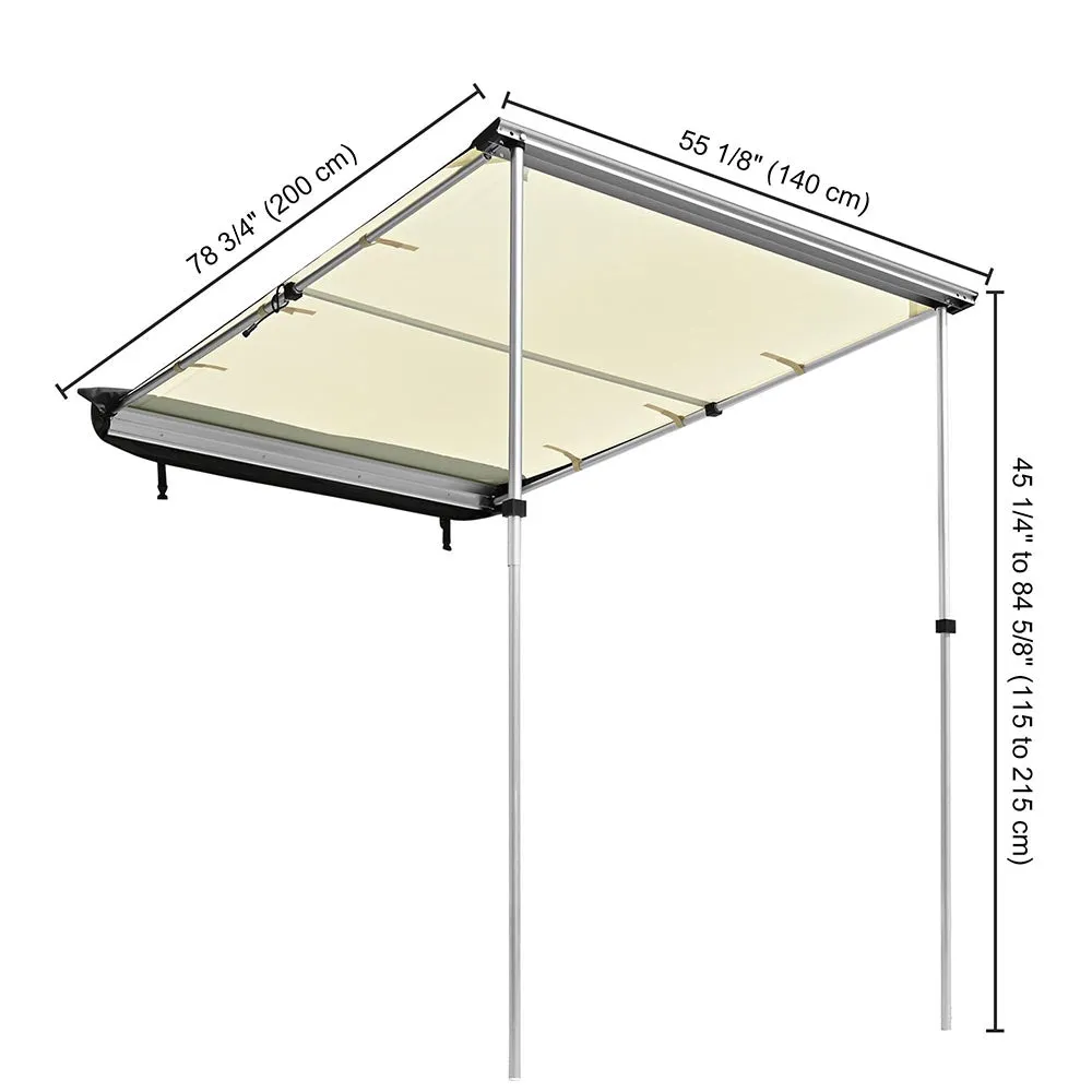 TheLAShop Car Awning with Light Rear Side SUV Awning 6' 7" x 4' 7"