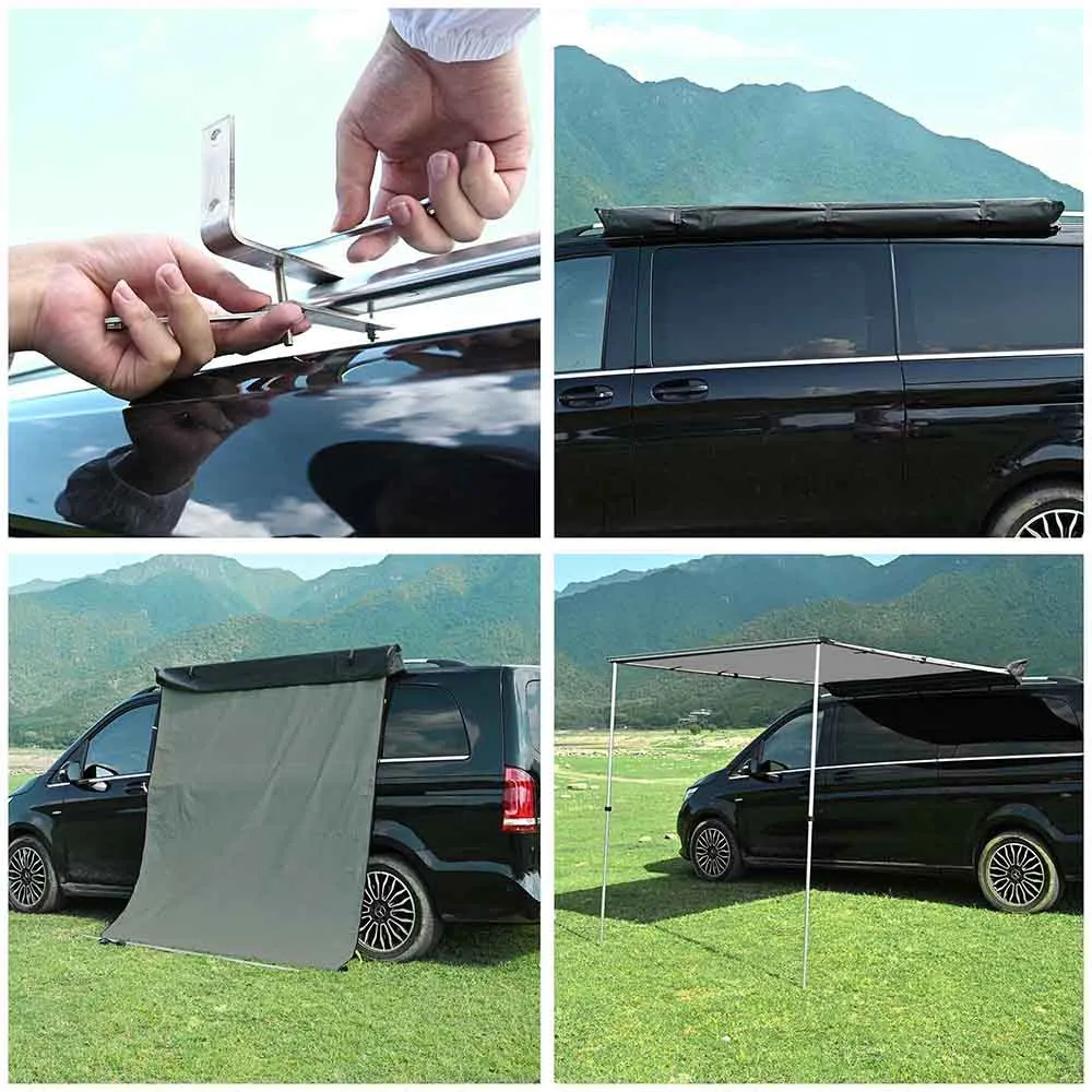 TheLAShop Car Awning with Light Rear Side SUV Awning 6' 7" x 4' 7"