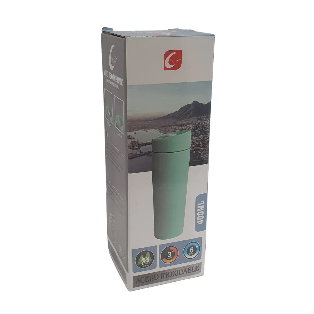 Vacuum Travel Flask 400ml Green SGN2434