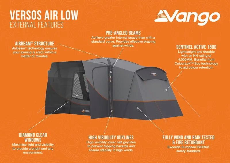 Vango Versos Air Low Drive-Away Awning 2024 (180-210cm)