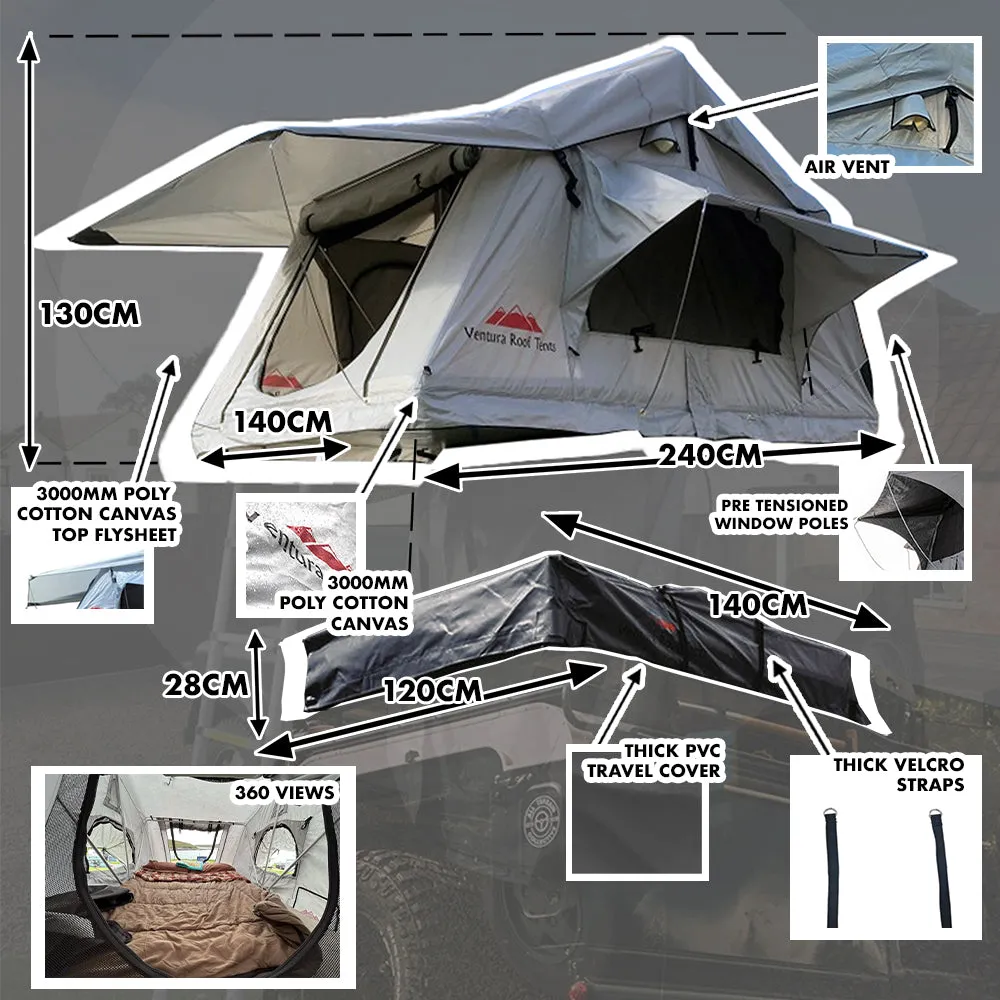 Ventura Deluxe 1.4 Roof Top Tent   Stove Cooker   Storage Hooks