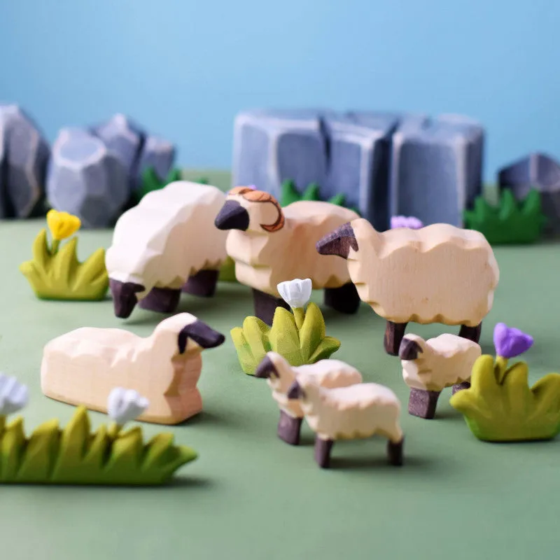 Wooden Sheep Sleeping